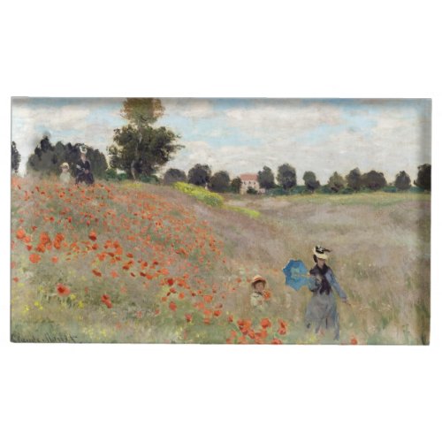 Claude Monet _ Poppy Field Place Card Holder