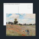 Claude Monet - Poppy Field Postcard<br><div class="desc">Poppy Field / Wild Poppies,  near Argenteuil / Les Coquelicots - Claude Monet in 1873</div>