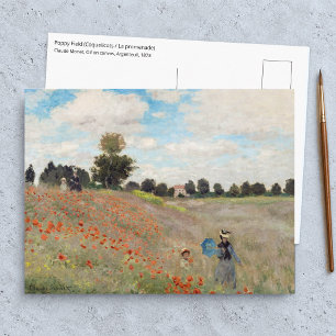 Claude Monet - Poppy Field Postcard