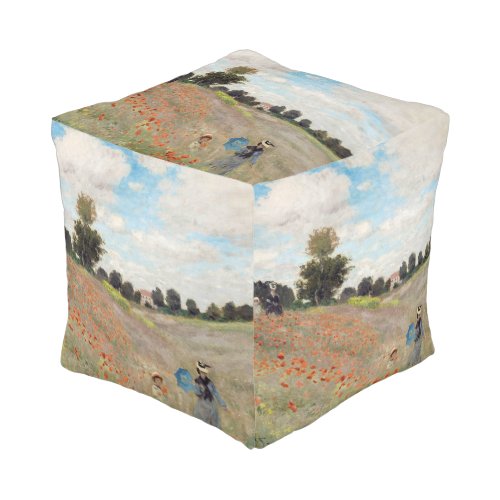 Claude Monet _ Poppy Field Pouf