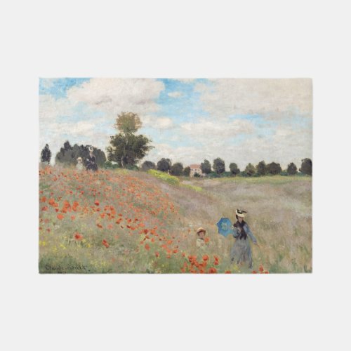 Claude Monet _ Poppy Field Rug