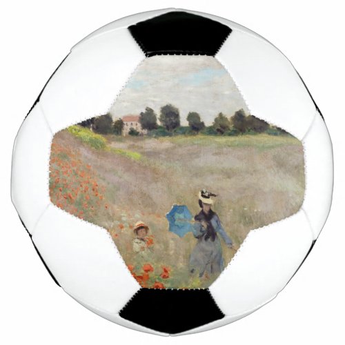 Claude Monet _ Poppy Field Soccer Ball