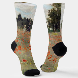 Claude Monet - Poppy Field Socks