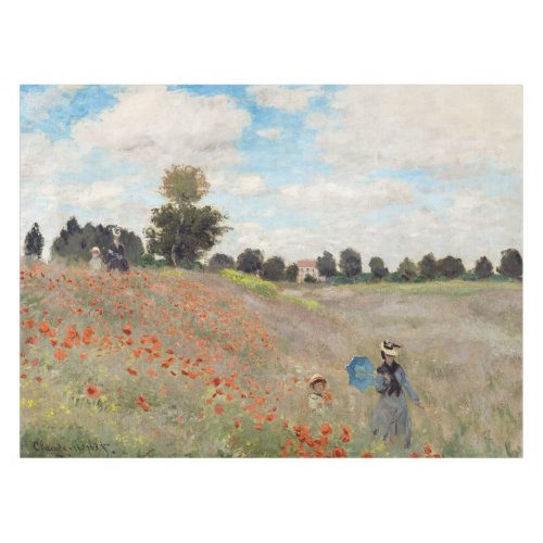 Claude Monet _ Poppy Field Tablecloth