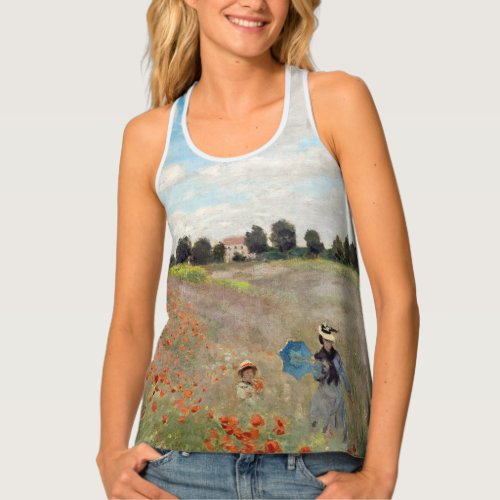 Claude Monet _ Poppy Field Tank Top