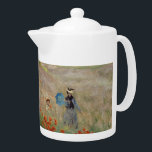 Claude Monet - Poppy Field Teapot<br><div class="desc">Poppy Field / Wild Poppies,  near Argenteuil / Les Coquelicots - Claude Monet in 1873</div>