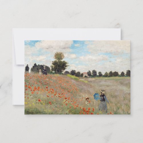 Claude Monet _ Poppy Field Thank You Card