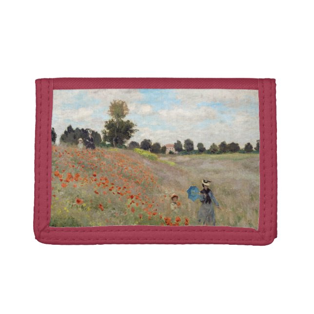 Claude Monet - Poppy Field Trifold Wallet (Front)