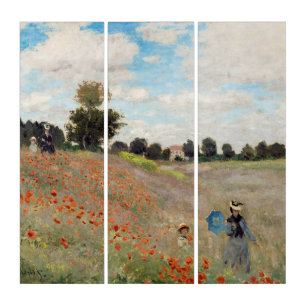 Claude Monet - Poppy Field Triptych