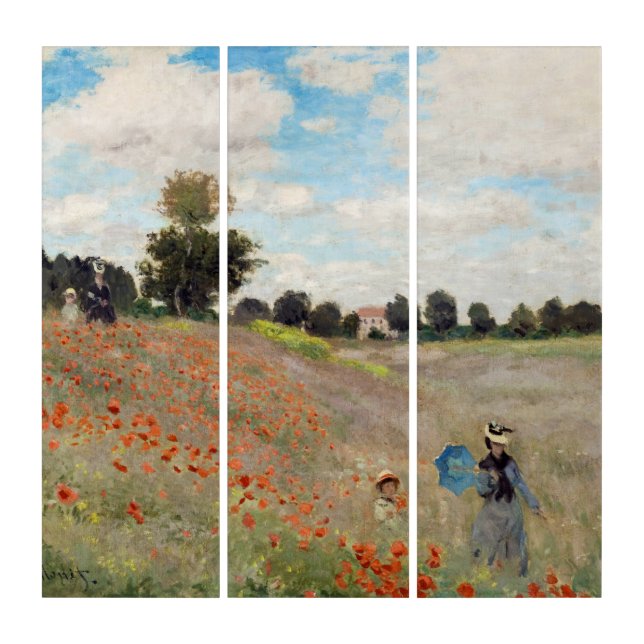 Claude Monet - Poppy Field Triptych (Front)