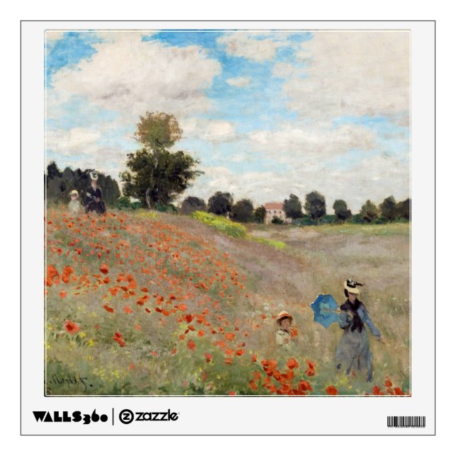Claude Monet - Poppy Field Wall Decal (Front)