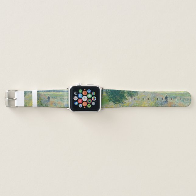 Claude Monet - Poppy Fields near Argenteuil (1875) Apple Watch Band (Front)