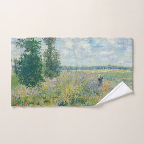 Claude Monet _ Poppy Fields near Argenteuil 1875 Bath Towel Set