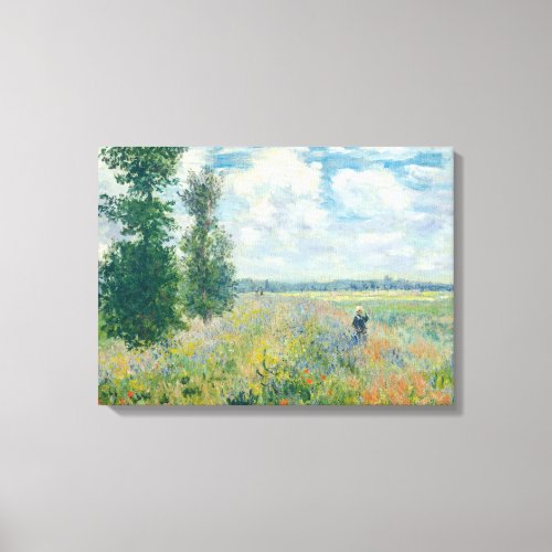 Claude Monet _ Poppy Fields near Argenteuil 1875 Canvas Print
