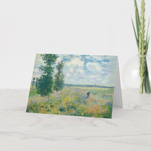 Claude Monet _ Poppy Fields near Argenteuil 1875 Card