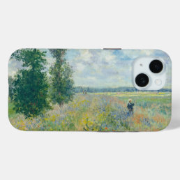 Claude Monet - Poppy Fields near Argenteuil (1875) iPhone 15 Case