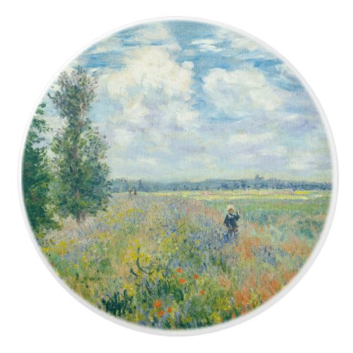 Claude Monet _ Poppy Fields near Argenteuil 1875 Ceramic Knob