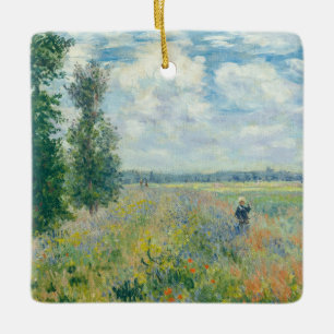 Claude Monet - Poppy Fields near Argenteuil (1875) Ceramic Ornament