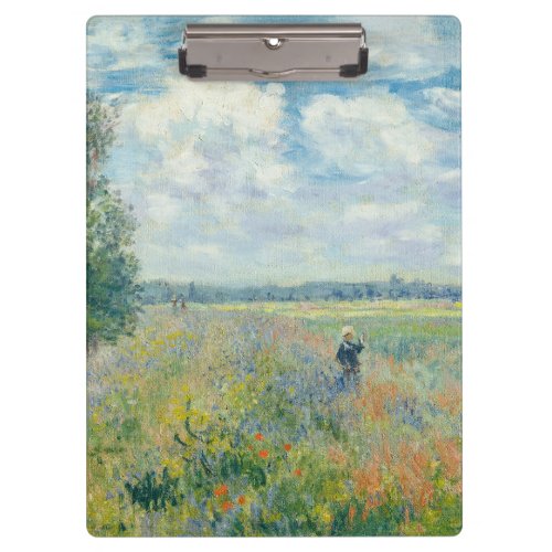 Claude Monet _ Poppy Fields near Argenteuil 1875 Clipboard