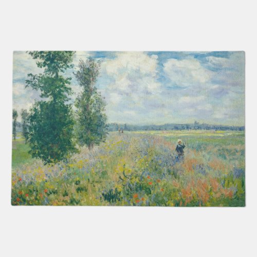 Claude Monet _ Poppy Fields near Argenteuil 1875 Doormat