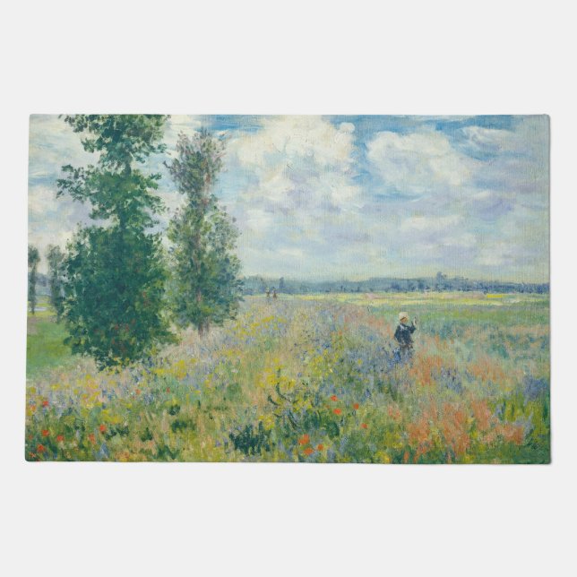 Claude Monet - Poppy Fields near Argenteuil (1875) Doormat (Front)
