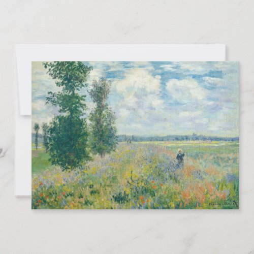 Claude Monet _ Poppy Fields near Argenteuil 1875 Invitation