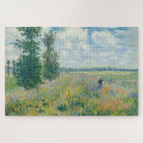 Claude Monet _ Poppy Fields near Argenteuil 1875 Jigsaw Puzzle