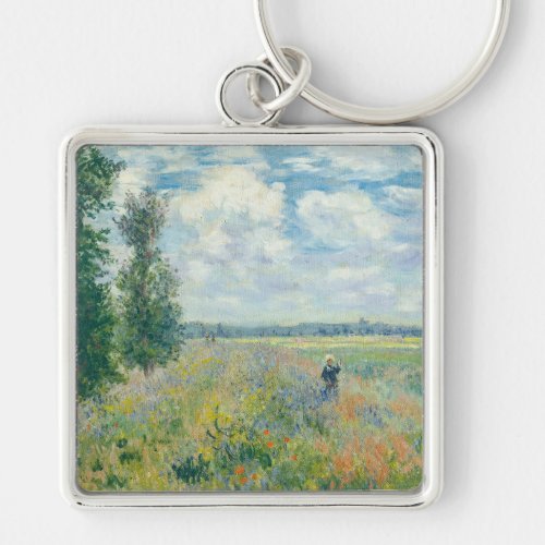 Claude Monet _ Poppy Fields near Argenteuil 1875 Keychain