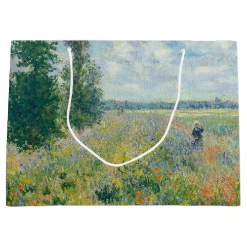 Claude Monet _ Poppy Fields near Argenteuil 1875 Large Gift Bag