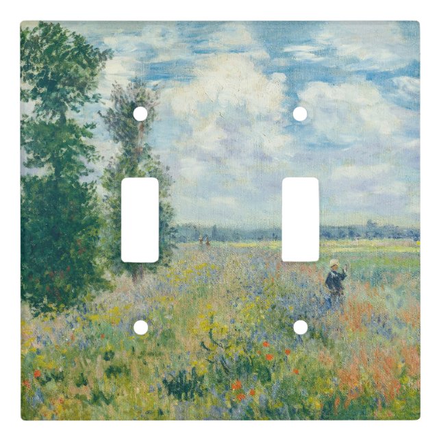 Claude Monet - Poppy Fields near Argenteuil (1875) Light Switch Cover (Front)