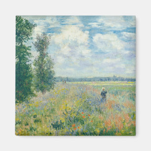 Claude Monet - Poppy Fields near Argenteuil (1875) Magnet