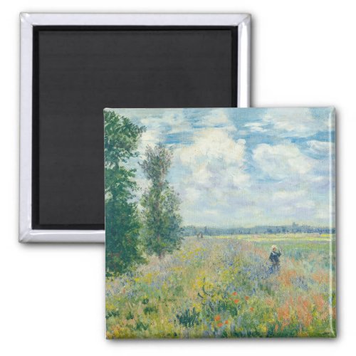 Claude Monet _ Poppy Fields near Argenteuil 1875 Magnet