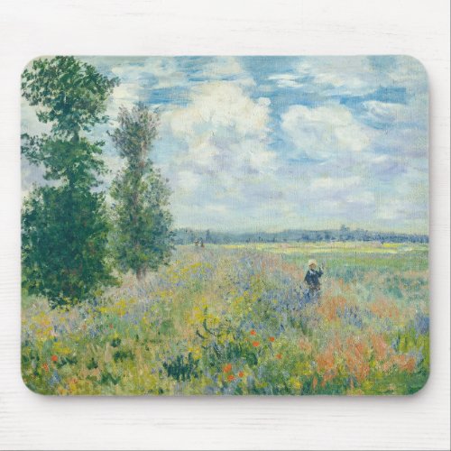 Claude Monet _ Poppy Fields near Argenteuil 1875 Mouse Pad