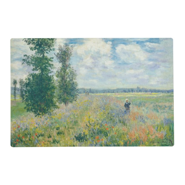 Claude Monet - Poppy Fields near Argenteuil (1875) Placemat (Front)