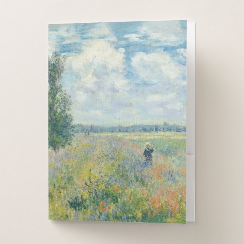 Claude Monet _ Poppy Fields near Argenteuil 1875 Pocket Folder