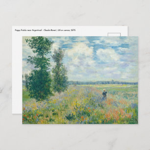 Claude Monet - Poppy Fields near Argenteuil (1875) Postcard