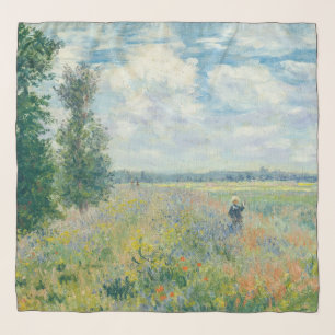 Claude Monet - Poppy Fields near Argenteuil (1875) Scarf