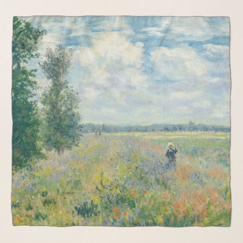 Claude Monet _ Poppy Fields near Argenteuil 1875 Scarf