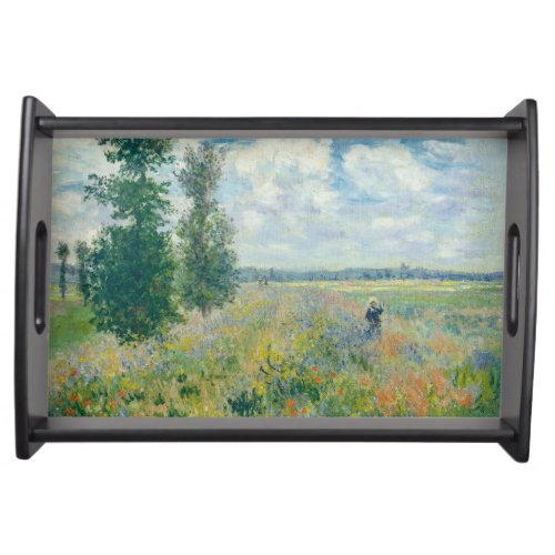 Claude Monet _ Poppy Fields near Argenteuil 1875 Serving Tray