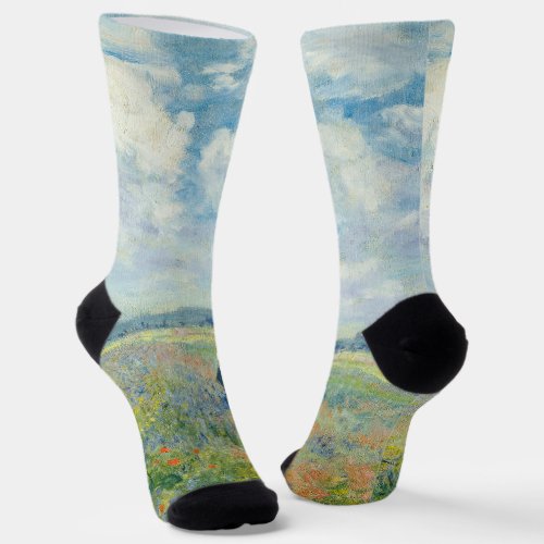 Claude Monet _ Poppy Fields near Argenteuil 1875 Socks