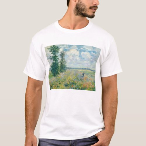 Claude Monet _ Poppy Fields near Argenteuil 1875 T_Shirt