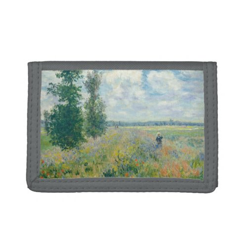 Claude Monet _ Poppy Fields near Argenteuil 1875 Trifold Wallet