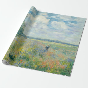 Claude Monet - Poppy Fields near Argenteuil (1875) Wrapping Paper
