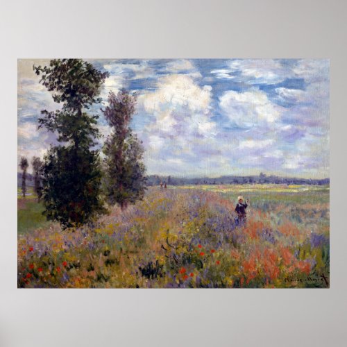 Claude Monet Poppy Fields near Argenteuil Poster