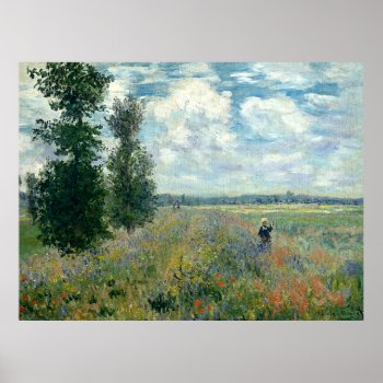 Claude Monet Poppy Fields Poster by OldArtReborn at Zazzle