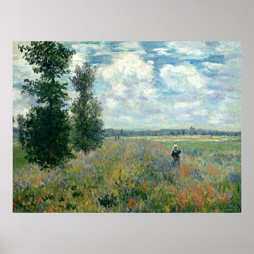 Claude Monet Poppy Fields Poster