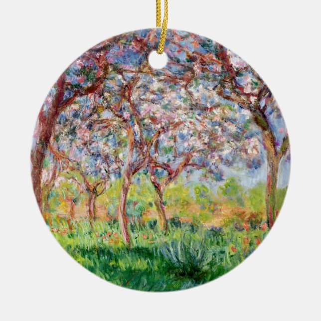 Claude Monet | Printemps a Giverny Ceramic Ornament (Front)
