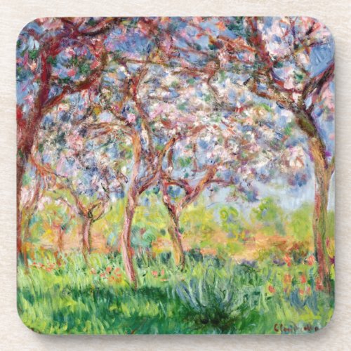 Claude Monet  Printemps a Giverny Drink Coaster