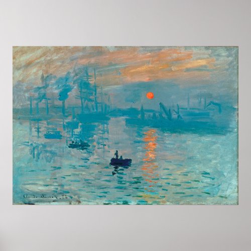 CLAUDE MONET _ Printing sunrise 1872 Poster