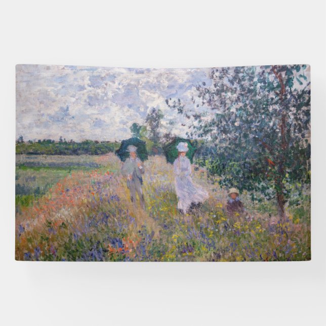 Claude Monet - Promenade near Argenteuil Banner (Horizontal)